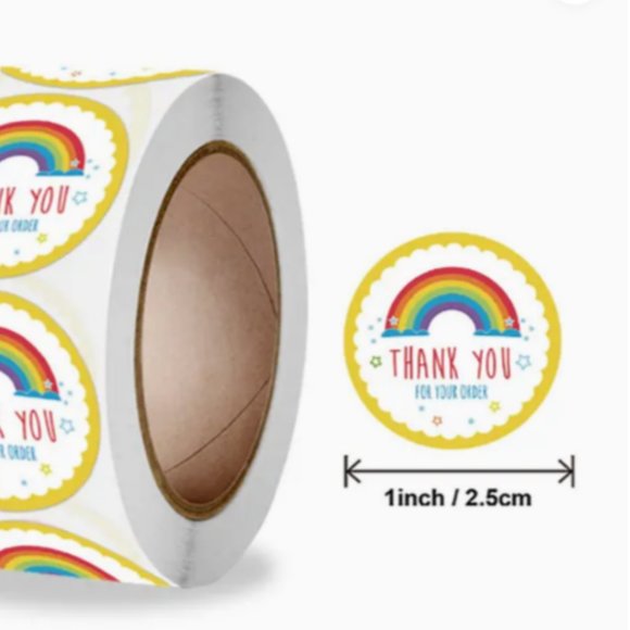 Thank you Stickers - Rainbow 500 pcs - NWT - Picture 2 of 2
